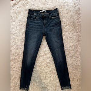 zara dark blue jeans